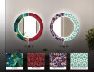 Okrągłe Lustro Łazienkowe Dekoracyjne Podświetlane LED Ornament #4