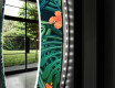 Okrągłe Lustro Łazienkowe Podświetlane Dekoracyjne LED - Tropical #9