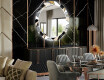 Okrągłe podświetlane lustro dekoracyjne LED do jadalni - Marble Pattern #2