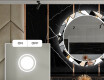 Okrągłe podświetlane lustro dekoracyjne LED do jadalni - Marble Pattern #3