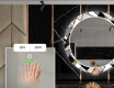 Okrągłe podświetlane lustro dekoracyjne LED do jadalni - Marble Pattern #4