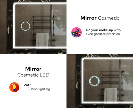 Dizainera LED vannas istabas spogulis ar aizmugurējo apgaismojumu L146 #8