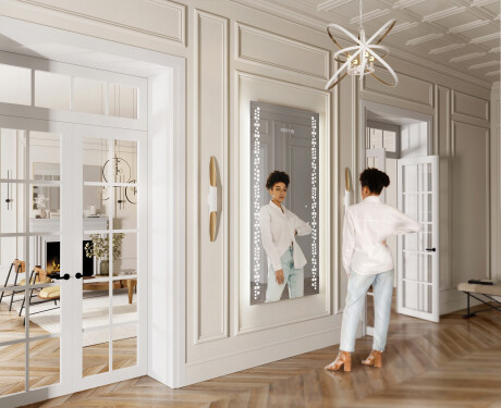 Lustro na ścianę pionowe podświetlane do przedpokoju LED L38 #3
