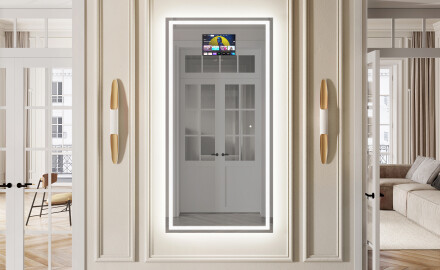 Duże Lustro Pionowe Wiszące Do Przedpokoju LED L49