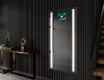 Pionowe lustro w ramie na ścianę pionowe podświetlane do przedpokoju LED L02