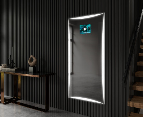 Pionowe lustro w ramie dekoracyjne podświetlane do przedpokoju LED L77