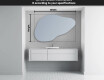 Neregulārais spogulis ar LED apgaismojumu dekoratīvs dizains P221 #3