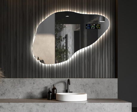 Neregulārais spogulis ar LED apgaismojumu dekoratīvs dizains P221 #5