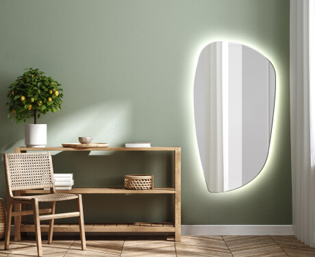 Lustro LED nieregularne z oświetleniem na ścianę I221 #2