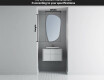 Neregulārais spogulis ar LED apgaismojumu dekoratīvs dizains I221 #3