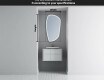Neregulārais spogulis LED apgaismots dekoratīvais dizains I222 #5