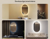 Lustro Łazienkowe Podświetlane 50x80cm z zimną barwą LED 7000K, ciepłą barwą 3000K lub barwą neutralną 4500K #2