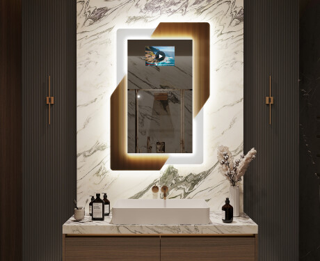 Vertikālais dizaina LED spogulis ar aizmugurējo apgaismojumu - Retro