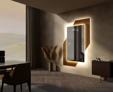 Vertikālais dizaina LED spogulis ar aizmugurējo apgaismojumu - Retro #11