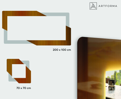 Vertikālais dizaina LED spogulis ar aizmugurējo apgaismojumu - Retro #3