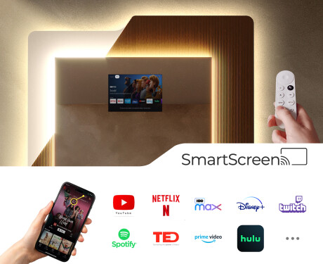 Vertikālais dizaina LED spogulis ar aizmugurējo apgaismojumu - Retro #4