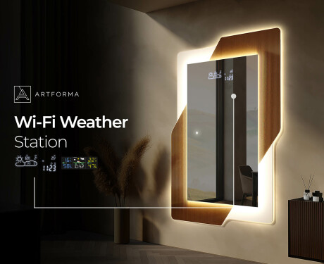 Vertikālais dizaina LED spogulis ar aizmugurējo apgaismojumu - Retro #5