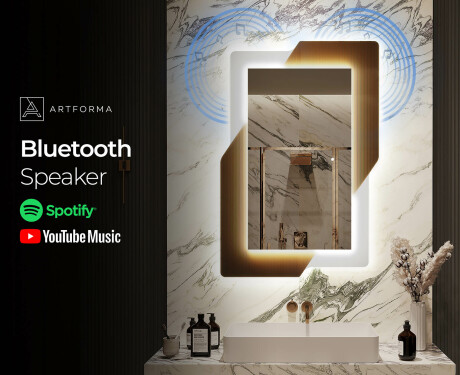 Vertikālais dizaina LED spogulis ar aizmugurējo apgaismojumu - Retro #7