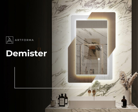 Vertikālais dizaina LED spogulis ar aizmugurējo apgaismojumu - Retro #8