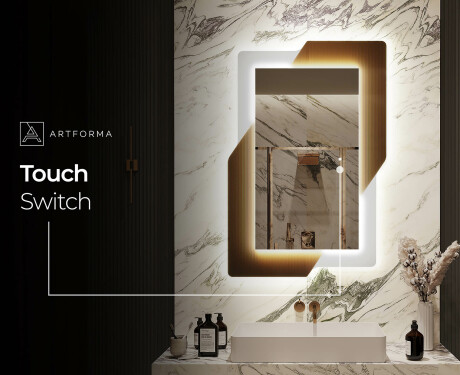 Vertikālais dizaina LED spogulis ar aizmugurējo apgaismojumu - Retro #9