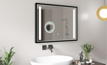 Prostokątne Lustro Łazienkowe LED Loft FrameLine L02