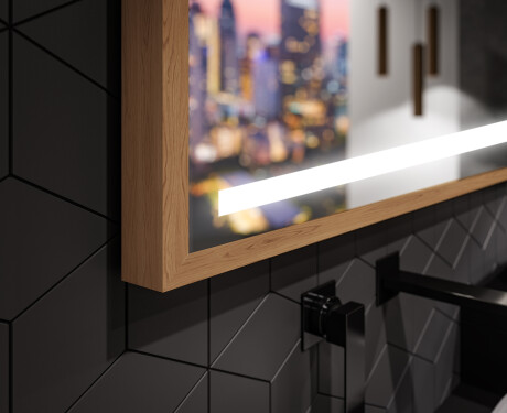 Prostokątne Lustro Łazienkowe LED Loft FrameLine L09 #2