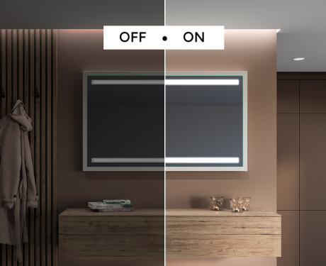 Prostokątne Lustro Łazienkowe LED Loft FrameLine L09 #3