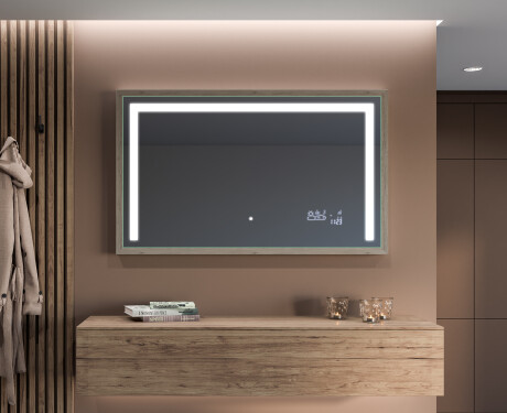 Prostokątne Lustro Łazienkowe LED Loft FrameLine L11 #6