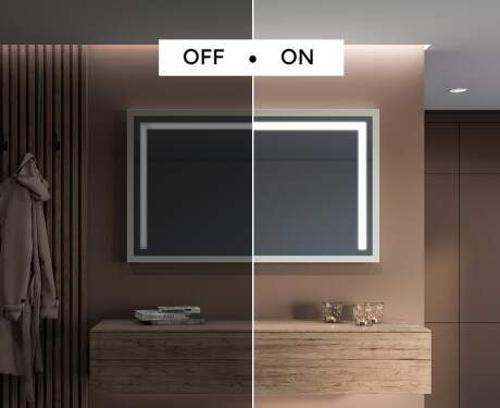 Prostokątne Lustro Łazienkowe LED Loft FrameLine L11 #3
