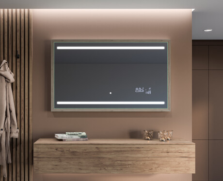 Prostokątne Lustro Łazienkowe Z Ramą LED Loft FrameLine L23 #6