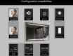 Taisnstūra formas vannas istabas spogulis ar LED apgaismojumu FrameLine L75 #7