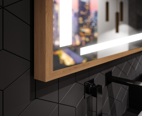 Lustro Łazienkowe Prostokątne LED Loft FrameLine L124 #2