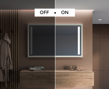Prostokątne Lustro Łazienkowe LED Loft FrameLine L131 #3