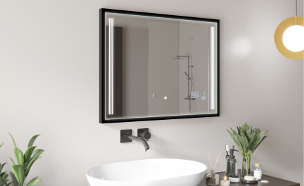 Prostokątne Lustro Łazienkowe LED Loft FrameLine L131