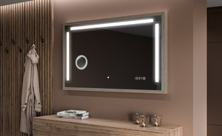 Prostokątne Lustro Łazienkowe LED Loft FrameLine L134