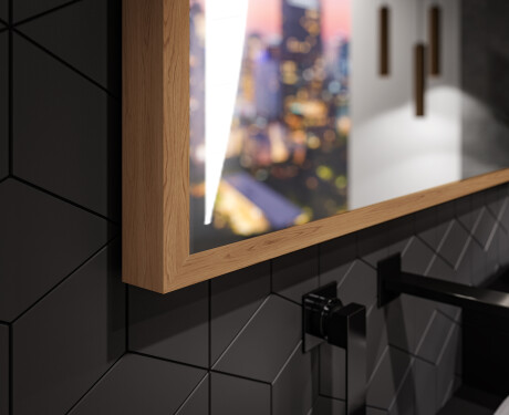 Prostokątne Lustro Łazienkowe LED Loft FrameLine L135 #2
