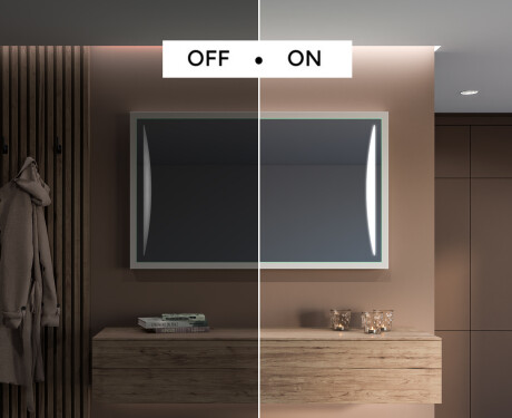 Prostokątne Lustro Łazienkowe LED Loft FrameLine L135 #3