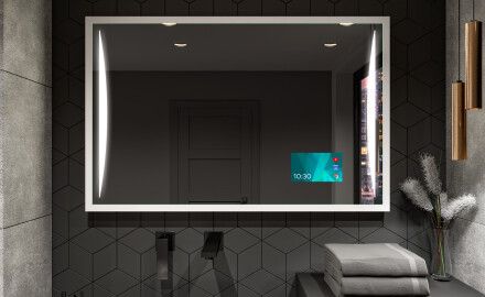 Prostokątne Lustro Łazienkowe LED Loft FrameLine L135