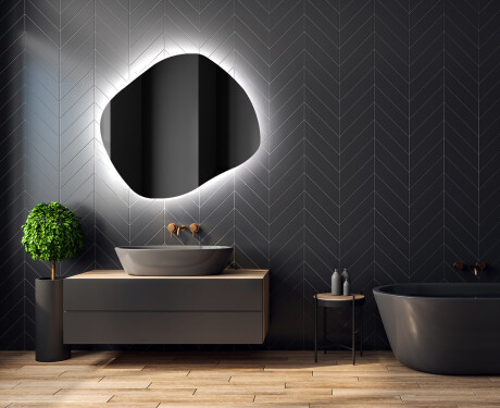 Neregulārais spogulis ar LED apgaismojumu dekoratīvs dizains R221 #2