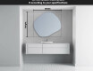 Neregulārais spogulis ar LED apgaismojumu dekoratīvs dizains R221 #3