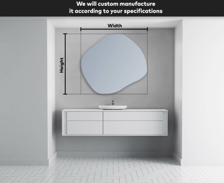 Neregulārais spogulis ar LED apgaismojumu dekoratīvs dizains R221 #3