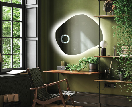 Neregulārais spogulis ar LED apgaismojumu dekoratīvs dizains R221 #3