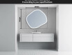 Neregulārais spogulis ar LED apgaismojumu dekoratīvs dizains R222 #5