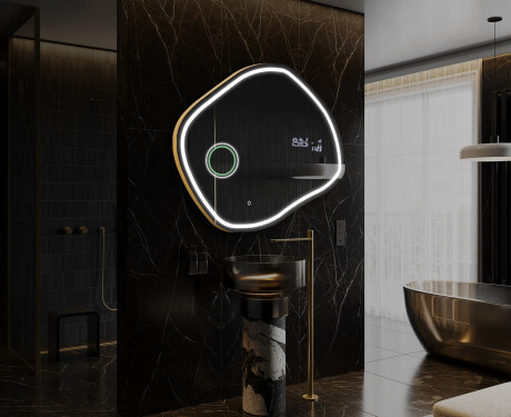 Lustro asymetryczne łazienkowe podświetlane LED R222 #4