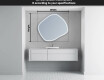 Neregulārais spogulis ar LED apgaismojumu dekoratīvs dizains R223 #5