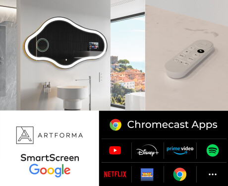 Lustro Asymetryczne Łazienkowe LED SMART C222 Google #2