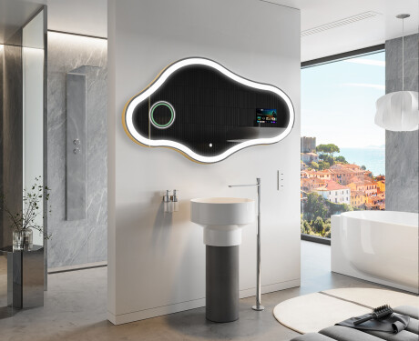 Lustro Asymetryczne Łazienkowe LED SMART C222 Google #5