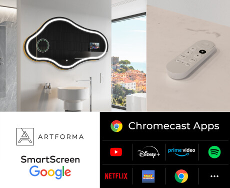 Lustro Asymetryczne Łazienkowe LED SMART C223 Google #2