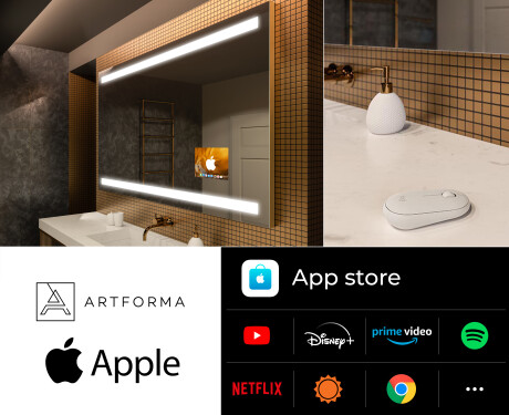 LED spogulis ar apgaismojumu un SMART Apple ekrānu L09 #2