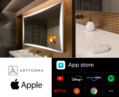 Vannas istabas LED spogulis ar apgaismojumu SMART L77 Apple #2